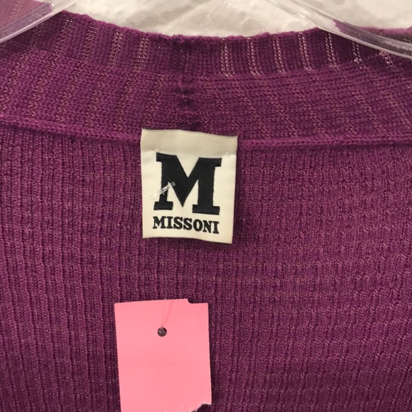 MISSONI open knit long tie waist cardigan thin XS - Picture 4 of 8